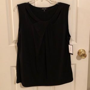 NWT Nine West Black Sleeveless Blouse